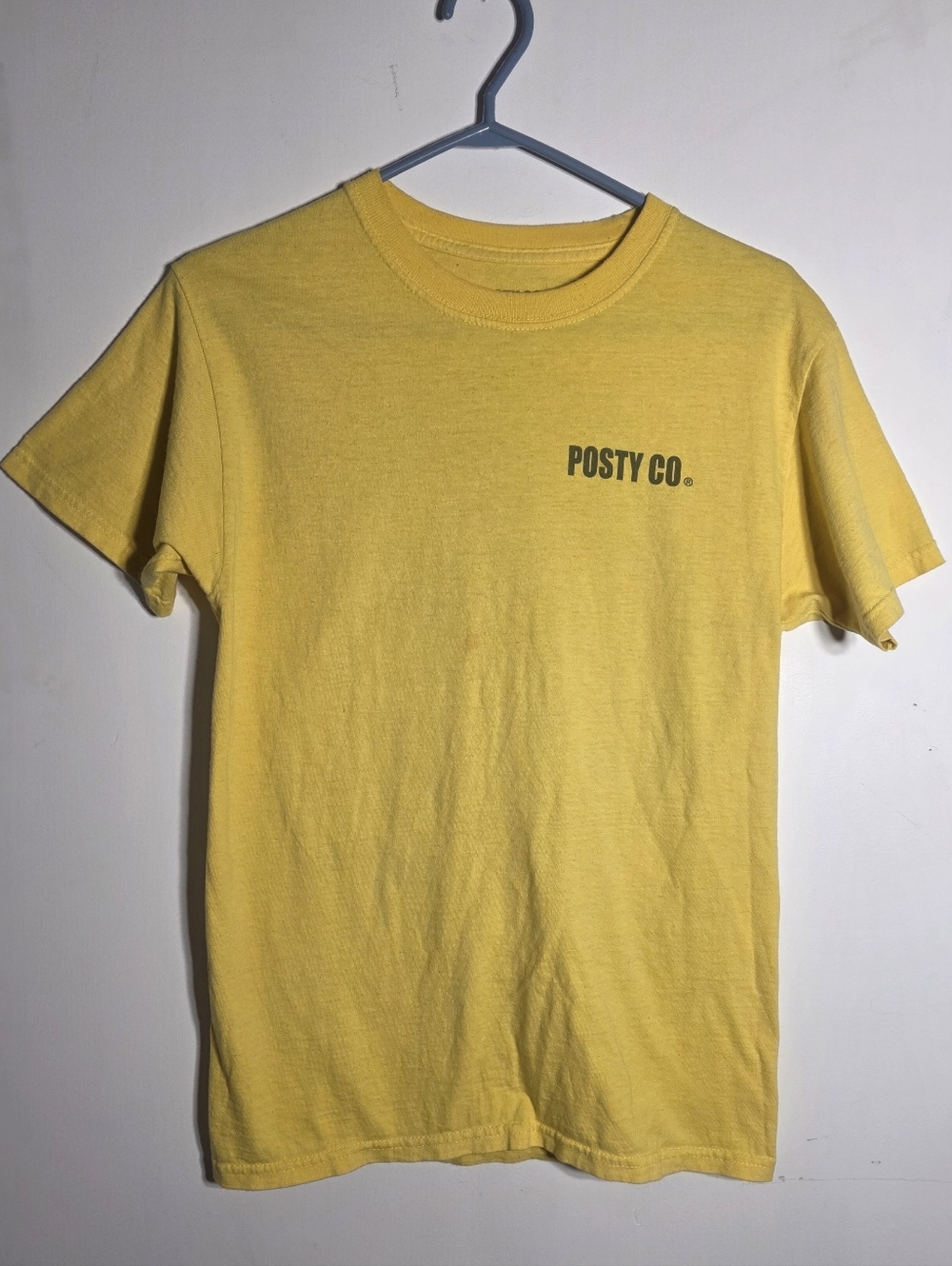 Post Malone Merch - Posty Co Graphic Tee "Live" Back Print - Bright Yellow